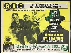 Spy in the Green Hat Original Quad Movie Poster Man From UNCLE Robert Vaughan
