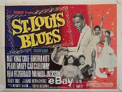 St. Louis Blues Original Uk Quad Film Poster Nat King Cole 1958