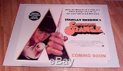 Stanley Kubrick Clockwork Orange Original re-release UK quad movie poster