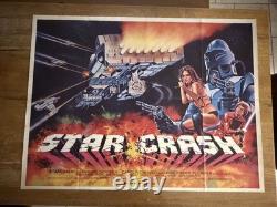 Star Crash 1978 Rare Original Film poster folded UK Quad