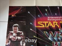 Star Trek II 2 The Wrath Of Khan RARE ORIG. 80's RR UK QUAD POSTER 30x40