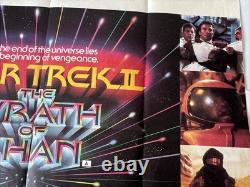 Star Trek II 2 The Wrath Of Khan RARE ORIG. 80's RR UK QUAD POSTER 30x40