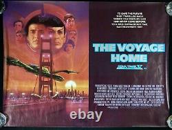 Star Trek IV The Voyage Home Original Quad Movie Poster Shatner Nimoy Bob Peake