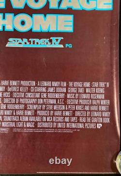 Star Trek IV The Voyage Home Original Quad Movie Poster Shatner Nimoy Bob Peake