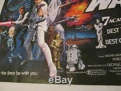 Star Wars 1977 Orig 30x40 British Quad Academy Award Movie Poster