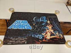 Star Wars 1977 RARE HILDEBRANDT BRITISH QUAD MOVIE POSTER NearMINT C9 CONDITION
