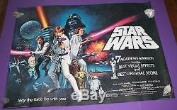 Star Wars Movie Poster British Quad Academy Awards Style Rolled