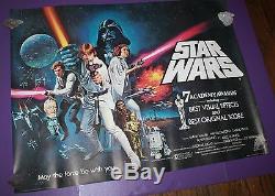 Star Wars Movie Poster British Quad Academy Awards Style Rolled