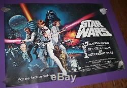 Star Wars Movie Poster British Quad Academy Awards Style Rolled