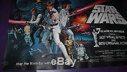 Star Wars Movie Poster British Quad Academy Awards Style Rolled