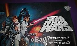 Star Wars Movie Poster British Quad Academy Awards Style Rolled