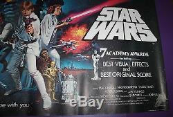 Star Wars Movie Poster British Quad Academy Awards Style Rolled