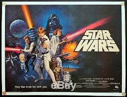 Star Wars Original Movie Poster British Quad Linen Backed (30x40) C9 Near Mint