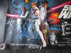 Star Wars Original Quad Poster 1978 Very Rare Rolled Star Wars Uk Movie Poster