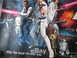 Star Wars Original Uk Quad Movie Poster (1978) Very Rare Rolled Star Wars Poster