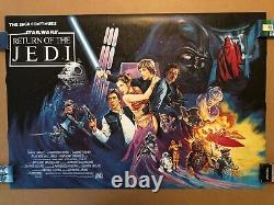 Star Wars Return Of The Jedi Original British 1983 Quad Movie Poster Rare Rolled