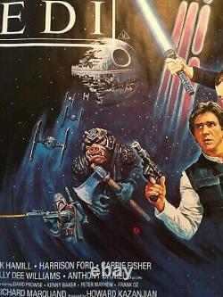 Star Wars Return Of The Jedi Original British 1983 Quad Movie Poster Rare Rolled