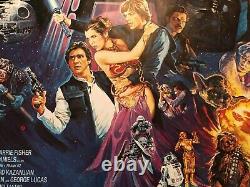 Star Wars Return Of The Jedi Original British 1983 Quad Movie Poster Rare Rolled