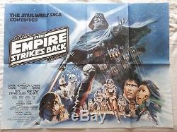 Star Wars, The Empire Strikes Back, Original 1980 British Quad Movie Film Poster