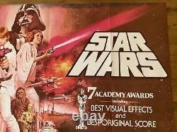 Star Wars U. K. British Quad Original Movie Poster Rare Red Misprint 1977