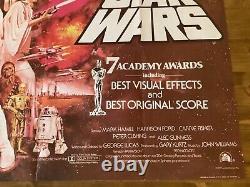 Star Wars U. K. British Quad Original Movie Poster Rare Red Misprint 1977