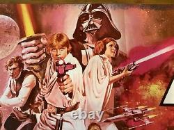 Star Wars U. K. British Quad Original Movie Poster Rare Red Misprint 1977