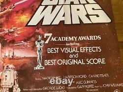 Star Wars U. K. British Quad Original Movie Poster Rare Red Misprint 1977