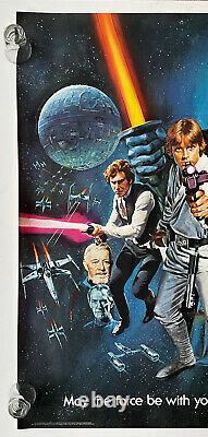 Star Wars pre-oscars original British Quad cinema movie Poster 1977 30 x 40
