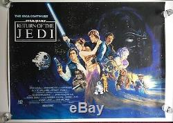 Star wars Return OF THE JEDI 1983 British Quad Movie Film Poster rolled 31 x 41