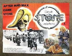 Stone Biker Drugs U. K. Quad Movie Poster Grave Diggers 1974 Motorcycle Z1 900