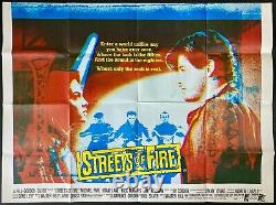 Streets of Fire ORIGINAL Quad Movie Poster Michael Pare William Dafoe 1984