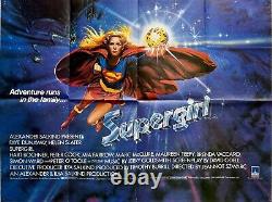 Supergirl Original 1984 Quad Poster Faye Dunaway Helen Slater Bysouth Art