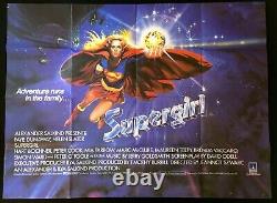 Supergirl Original Quad Movie Poster 1984 Helen Slater Faye Dunaway