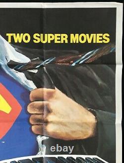 Superman 1+2 Double Bill Original Quad Movie Poster Christopher Reeve