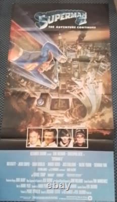 Superman 2 ORIGINAL UK POSTER 3 SHEET 41x77 Christopher Reeve Folded