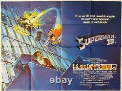 Superman 3 Original Uk Quad Film Poster 1983