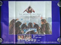 Superman II ORIGINAL Quad Movie Poster Christopher Reeve Gene Hackman 1980
