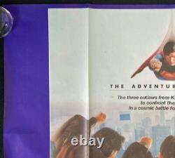 Superman II ORIGINAL Quad Movie Poster Christopher Reeve Gene Hackman 1980