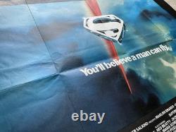Superman The Movie 1978 Advance UK Quad Cinema Poster Bob Peak