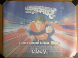 Superman The Movie Original UK Cinema Quad Poster Dc Comics 2023