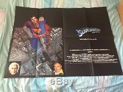 Superman The Movie Original UK Quad Poster 1978 Christopher Reeve