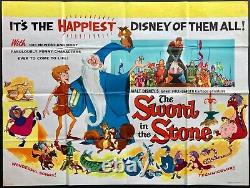 Sword in the Stone Original Quad Movie Cinema Poster Disney FIRST RELEASE 1963