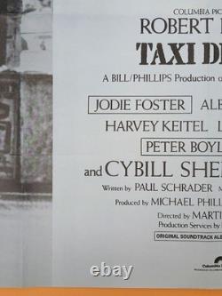 TAXI DRIVER (1976) excellent condition original UK quad poster Robert De Niro