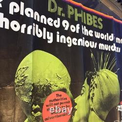 THE ABOMINABLE DR PHIBES 1971 VINCENT PRICE Original UK quad movie film poster