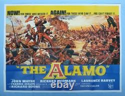 THE ALAMO (1960, RR1967) original UK quad poster John Wayne, Richard Widmark