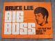 The Big Boss 1971 Original Uk 1str Quad Poster Bruce Lee Rare