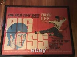 THE BIG BOSS original UK quad movie poster BRUCE LEE Kung Fu