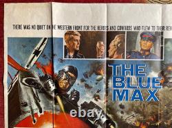 THE BLUE MAX (1966) Original UK Quad World War One Movie Poster George Peppard