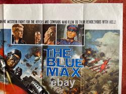 THE BLUE MAX (1966) Original UK Quad World War One Movie Poster George Peppard