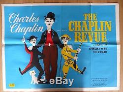 THE CHAPLIN REVUE (1959) original UK quad film/movie poster, Charlie Chaplin